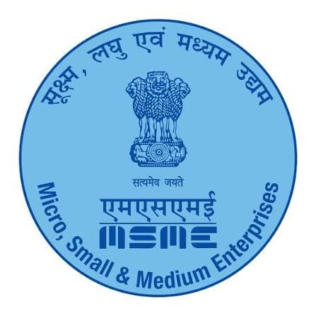 MSME registration certificate with Lion Capital of Ashoka emblem and MSME text in Hindi and English
